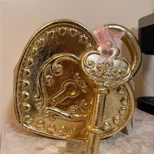 Rachel Zoe Gold Heart-Shaped Wall Decor with Key